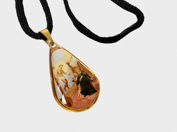 Colar Medalha de São Peregrino – Cordão Preto