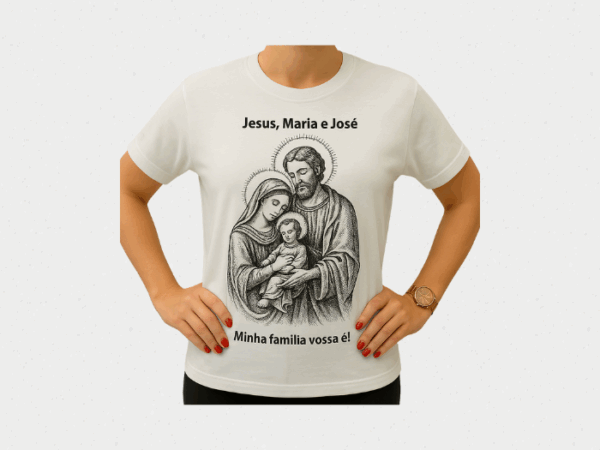 Camiseta Jesus, Maria e José